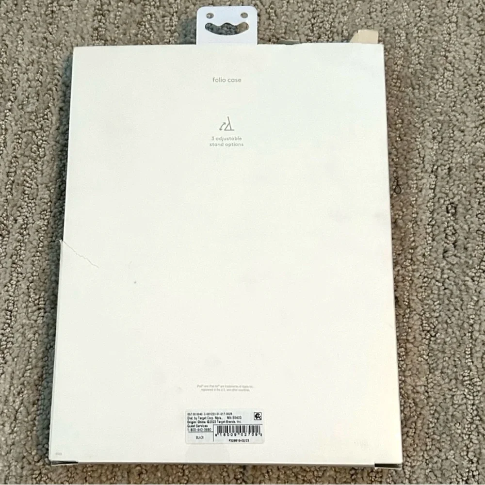 Heyday Black Folio Case for Apple 10.2” iPad and 10.5” iPad Air. NIB.